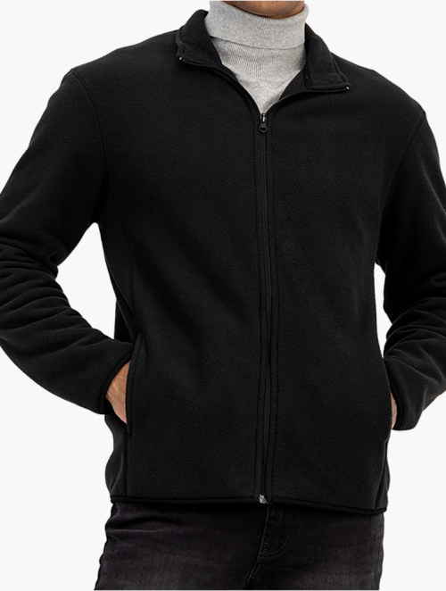 MyRunway | Shop Woolworths Black Anti Pill Zipped Fleece Jacket